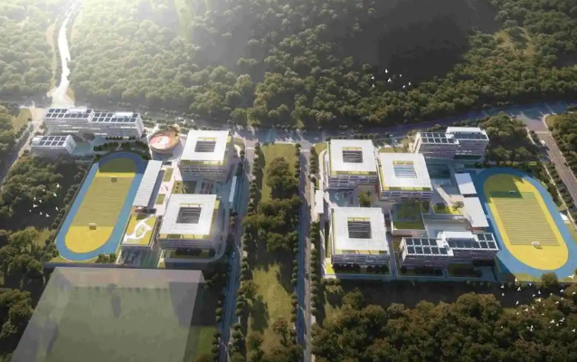 无缝衔接师生推窗见绿出门见景可谓建在公园里的学校 无缝衔接师生推窗见绿出门见景可谓建在公园里的学校